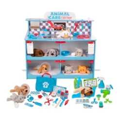Melissa & Doug Animal Care Veterinarian And Groomer Wooden Activity Center