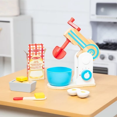 Melissa & Doug Wooden Make-a-Cake Mixer Set (11pc) - Play Food And Kitchen Accessories 8 Melissa & Doug Wooden Make-a-Cake Mixer Set (11pc) - Play Food And Kitchen Accessories - Image 8