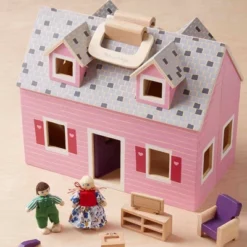 Melissa & Doug Fold And Go Wooden Dollhouse With 2 Dolls And Wooden Furniture -Melissa & Doug Shop GUEST 20e80317 1807 46be 9e34 18d17800e4e2