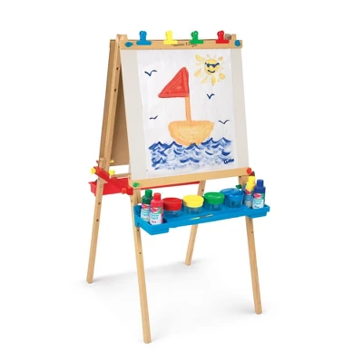 Melissa & Doug Deluxe Standing Art Easel - Dry-Erase Board, Chalkboard, Paper Roller 8 Melissa & Doug Deluxe Standing Art Easel - Dry-Erase Board, Chalkboard, Paper Roller - Image 8
