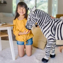 Melissa & Doug Giant Striped Zebra - Lifelike Stuffed Animal (nearly 3 Feet Tall) -Melissa & Doug Shop GUEST 331eaf2f 1e54 4bb8 853e 498561fcc222