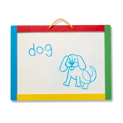 Melissa & Doug Magnetic Chalkboard And Dry-Erase Board With 36 Magnets, Chalk, Eraser, And Dry-Erase Pen 2 Melissa & Doug Magnetic Chalkboard And Dry-Erase Board With 36 Magnets, Chalk, Eraser, And Dry-Erase Pen - Image 2