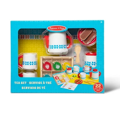 Melissa & Doug 22-Piece Steep And Serve Wooden Tea Set - Play Food And Kitchen Accessories 2 Melissa & Doug 22-Piece Steep And Serve Wooden Tea Set - Play Food And Kitchen Accessories - Image 2