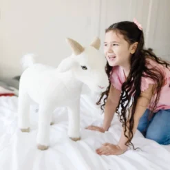 Melissa & Doug Giant Goat - Lifelike Stuffed Animal: Educational Creativity Toy, Cotton Material