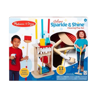 Melissa & Doug Deluxe Sparkle & Shine Cleaning Play Set (11pc) 2 Melissa & Doug Deluxe Sparkle & Shine Cleaning Play Set (11pc) - Image 2