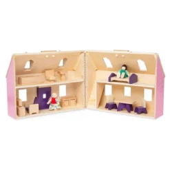 Melissa & Doug Fold And Go Wooden Dollhouse With 2 Dolls And Wooden Furniture -Melissa & Doug Shop GUEST 68483091 7716 494e a946 b404f96d2681