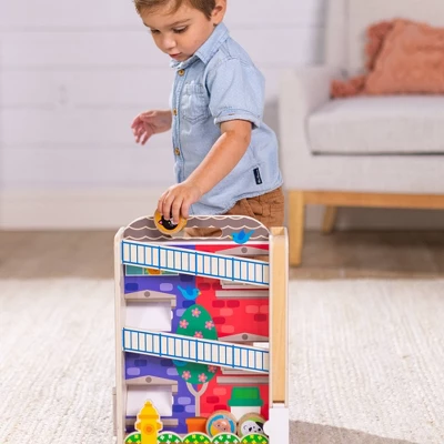 Melissa & Doug GO Tots Wooden Town House Tumble With 3 Disks 7 Melissa & Doug GO Tots Wooden Town House Tumble With 3 Disks - Image 7