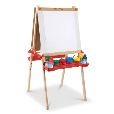 Melissa & Doug Deluxe Magnetic Standing Art Easel With Chalkboard, Dry-Erase Board, And 39 Letter And Number Magnets 3 Melissa & Doug Deluxe Magnetic Standing Art Easel With Chalkboard, Dry-Erase Board, And 39 Letter And Number Magnets - Image 3