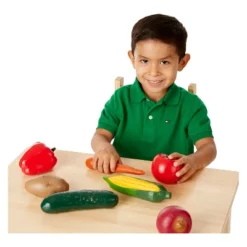 Melissa & Doug Play-Time Produce Fruit (9pc) And Vegetables (7pc) Realistic Play Food