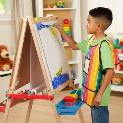 Melissa & Doug Deluxe Standing Art Easel - Dry-Erase Board, Chalkboard, Paper Roller 1 Melissa & Doug Deluxe Standing Art Easel - Dry-Erase Board, Chalkboard, Paper Roller