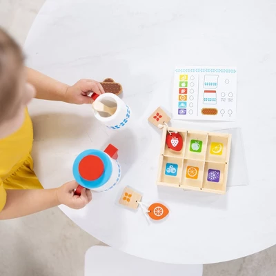 Melissa & Doug 22-Piece Steep And Serve Wooden Tea Set - Play Food And Kitchen Accessories 4 Melissa & Doug 22-Piece Steep And Serve Wooden Tea Set - Play Food And Kitchen Accessories - Image 4