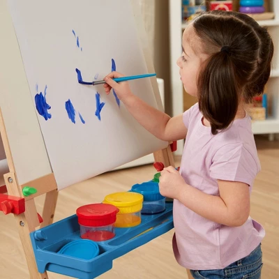 Melissa & Doug Deluxe Standing Art Easel - Dry-Erase Board, Chalkboard, Paper Roller 5 Melissa & Doug Deluxe Standing Art Easel - Dry-Erase Board, Chalkboard, Paper Roller - Image 5