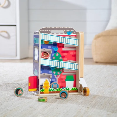 Melissa & Doug GO Tots Wooden Town House Tumble With 3 Disks 8 Melissa & Doug GO Tots Wooden Town House Tumble With 3 Disks - Image 8