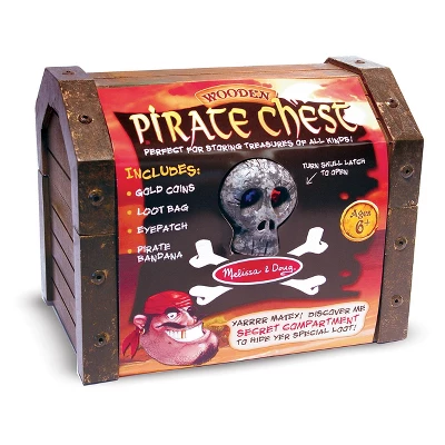 Melissa & Doug Wooden Pirate Chest Pretend Play Set 2 Melissa & Doug Wooden Pirate Chest Pretend Play Set - Image 2