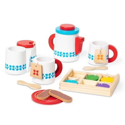 Melissa & Doug 22-Piece Steep And Serve Wooden Tea Set - Play Food And Kitchen Accessories 3 Melissa & Doug 22-Piece Steep And Serve Wooden Tea Set - Play Food And Kitchen Accessories - Image 3