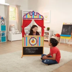 Melissa & Doug Deluxe Puppet Theater - Sturdy Wooden Construction