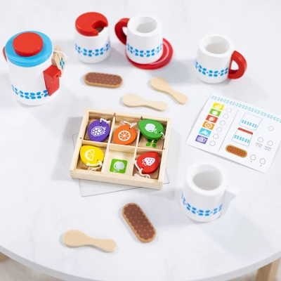 Melissa & Doug 22-Piece Steep And Serve Wooden Tea Set - Play Food And Kitchen Accessories 7 Melissa & Doug 22-Piece Steep And Serve Wooden Tea Set - Play Food And Kitchen Accessories - Image 7