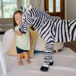 Melissa & Doug Giant Striped Zebra - Lifelike Stuffed Animal (nearly 3 Feet Tall) -Melissa & Doug Shop GUEST e1caf08f 58f5 4a0c a3fc 474c7d87aeac