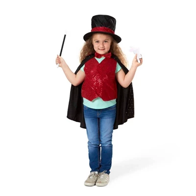 Melissa & Doug Magician Role Play Costume Set - Includes Hat, Cape, Wand, Magic Tricks 3 Melissa & Doug Magician Role Play Costume Set - Includes Hat, Cape, Wand, Magic Tricks - Image 3