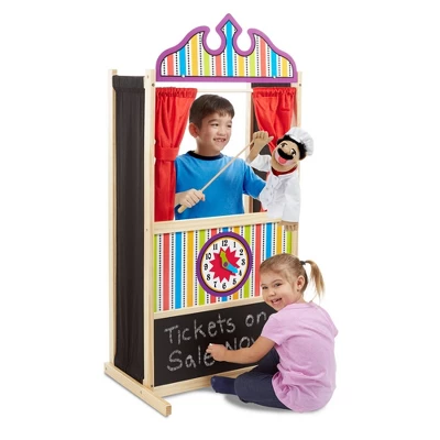 Melissa & Doug Deluxe Puppet Theater - Sturdy Wooden Construction 7 Melissa & Doug Deluxe Puppet Theater - Sturdy Wooden Construction - Image 7