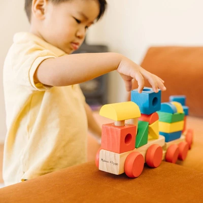Melissa & Doug Stacking Train - Classic Wooden Toddler Toy (18pc) 4 Melissa & Doug Stacking Train - Classic Wooden Toddler Toy (18pc) - Image 4
