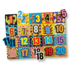 Melissa & Doug Jumbo Numbers Wooden Chunky Puzzle (20pc)